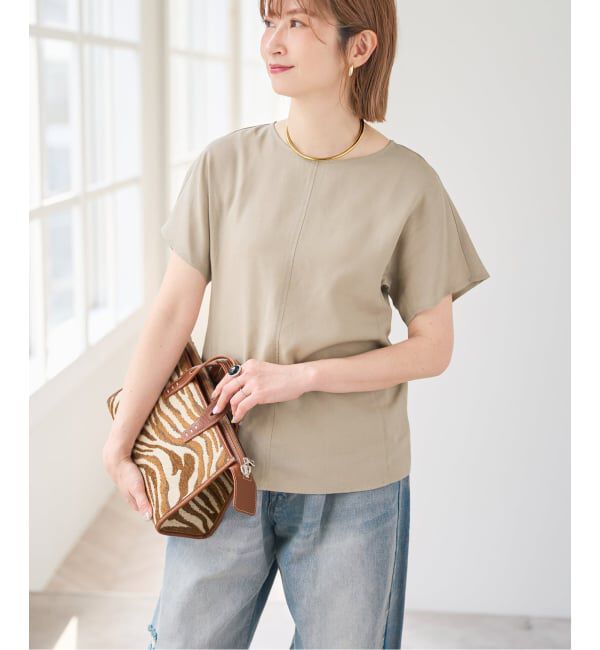 Spick and Span「《セットアップ可》ハイブリッドリネンTブラウス」|シャツ・ブラウス|
