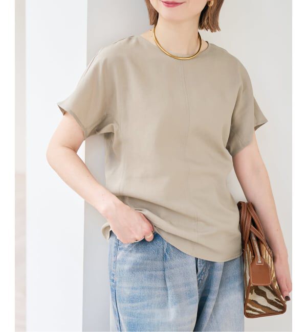 Spick and Span「《セットアップ可》ハイブリッドリネンTブラウス」|シャツ・ブラウス|