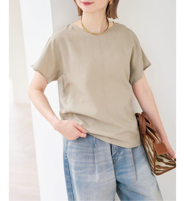 Spick and Span「《セットアップ可》ハイブリッドリネンTブラウス」|シャツ・ブラウス|