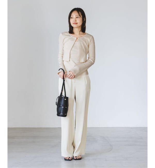 NOBLE「《アンサンブル対応》MAISON CORNICHON Short Cardigan Long sleeve」|カーディガン|