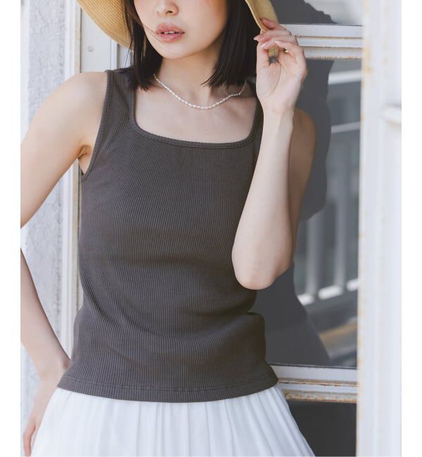 NOBLE「《アンサンブル対応》MAISON CORNICHON/メゾン コルニション Square Tank TOP」|タンクトップ|