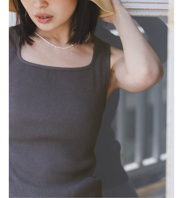 NOBLE「《アンサンブル対応》MAISON CORNICHON/メゾン コルニション Square Tank TOP」|タンクトップ|