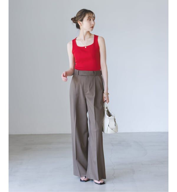 NOBLE「《アンサンブル対応》MAISON CORNICHON/メゾン コルニション Square Tank TOP」|タンクトップ|