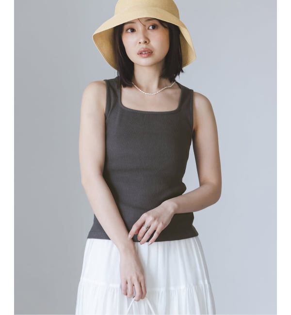 NOBLE「《アンサンブル対応》MAISON CORNICHON/メゾン コルニション Square Tank TOP」|タンクトップ|