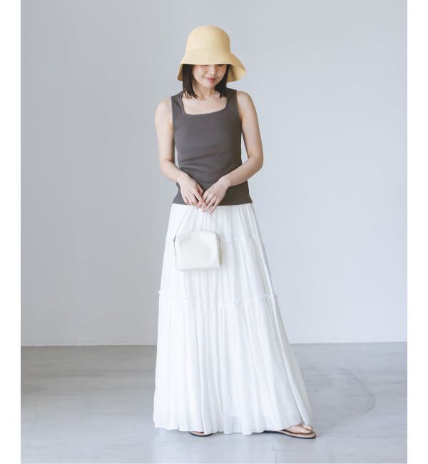 NOBLE「《アンサンブル対応》MAISON CORNICHON/メゾン コルニション Square Tank TOP」|タンクトップ|