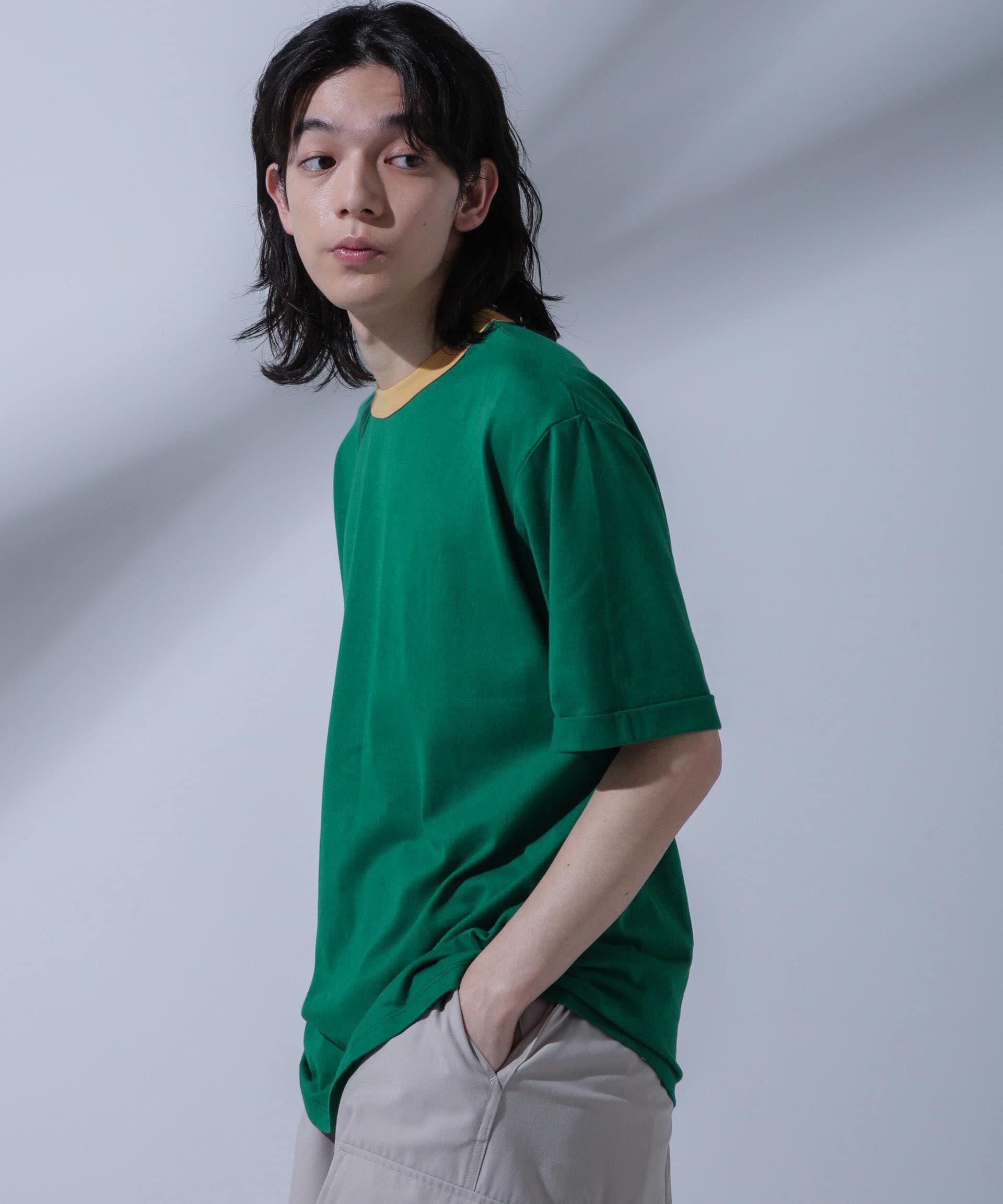nano･universe「Anti Soaked 汗染み防止 リンガーネックTシャツ」|Tシャツ・カットソー|