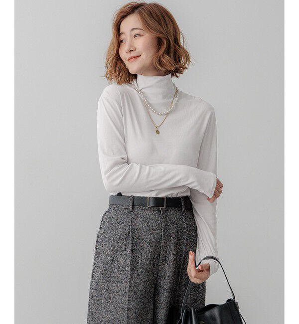 23区「【見上愛さん着用/LEE10月号掲載】レイヤードタートル カットソー」|Tシャツ・カットソー|ホワイト系