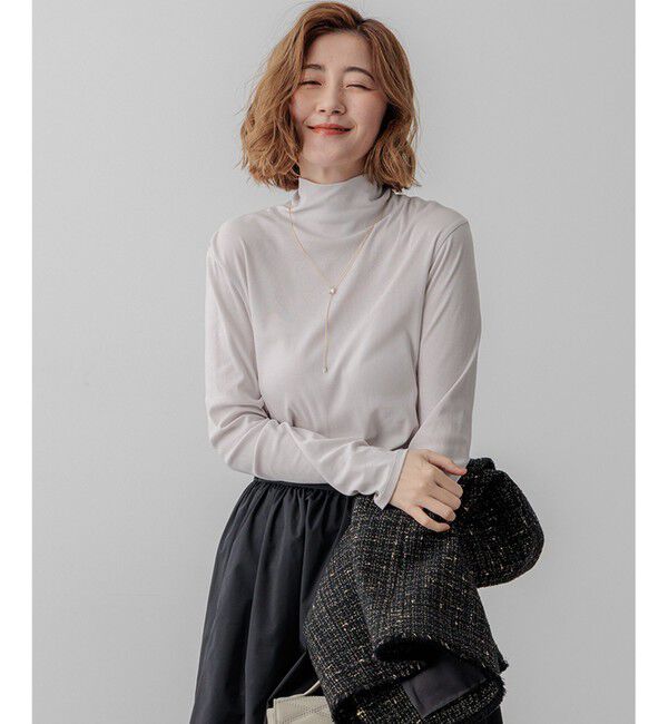 23区「【見上愛さん着用/LEE10月号掲載】レイヤードタートル カットソー」|Tシャツ・カットソー|ベージュ系