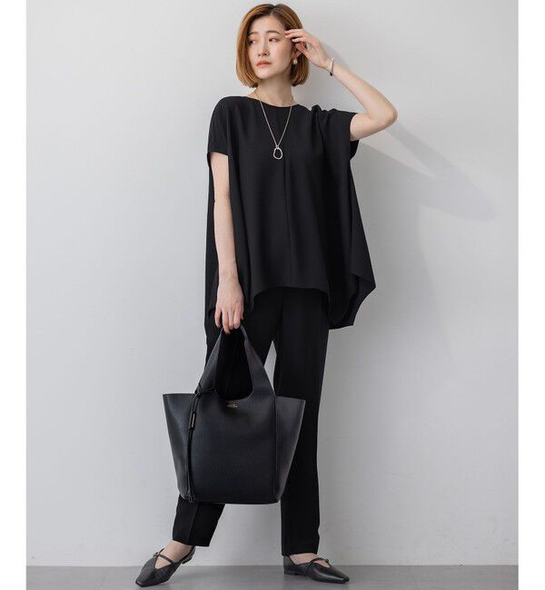 23区「【UVカット/接触冷感/吸水速乾】ストレッチジョーゼット イレギュラーヘムプルオーバー」|Tシャツ・カットソー|