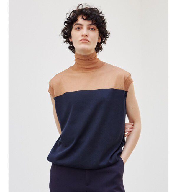 BEIGE,「【洗える】CARNOT / バイカラーニット」|ニット・セーター|Navy&times;Camel