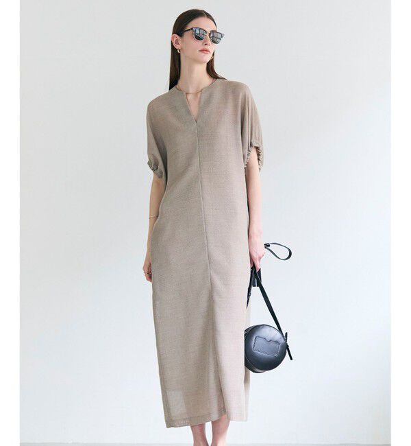 BEIGE,「LIATRIS / ドロスト Iラインドレス」|ワンピース|Flax