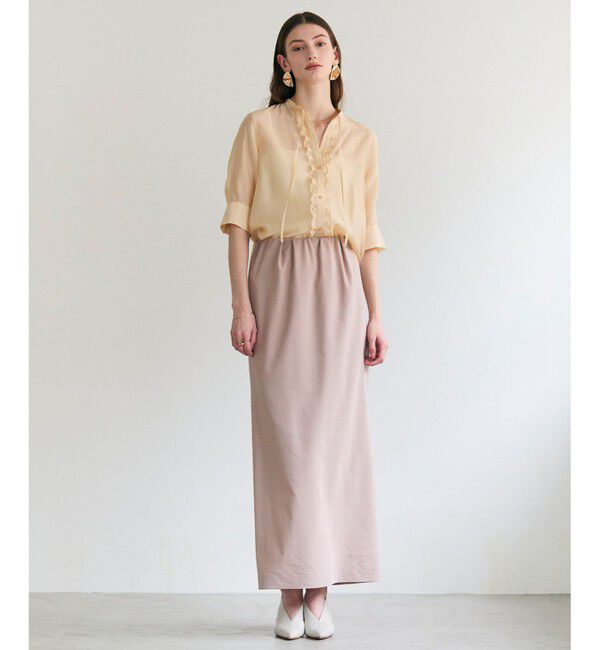 BEIGE,「SPINEL / タックギャザー Iラインスカート」|スカート|