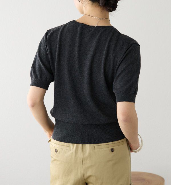  「【A・MONN(アモン)】HALF SLEEVE KNIT」|ニット・セーター|