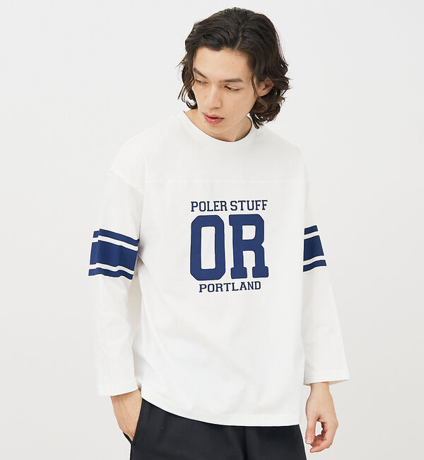 ABAHOUSE「【POLeR/ポーラー】 FOOTBALL SHIRT/フットボール　ロングtシ」|Tシャツ・カットソー|