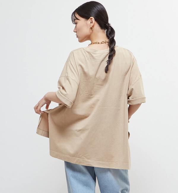 SOFFITTO「【定番型】ロゴプリント製品染ビックTシャツ」|Tシャツ・カットソー|