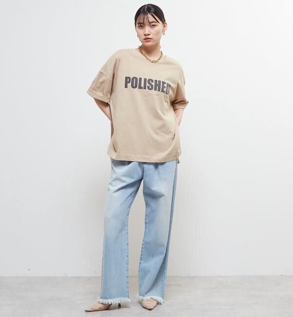 SOFFITTO「【定番型】ロゴプリント製品染ビックTシャツ」|Tシャツ・カットソー|