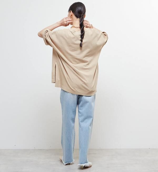 SOFFITTO「【定番型】ロゴプリント製品染ビックTシャツ」|Tシャツ・カットソー|