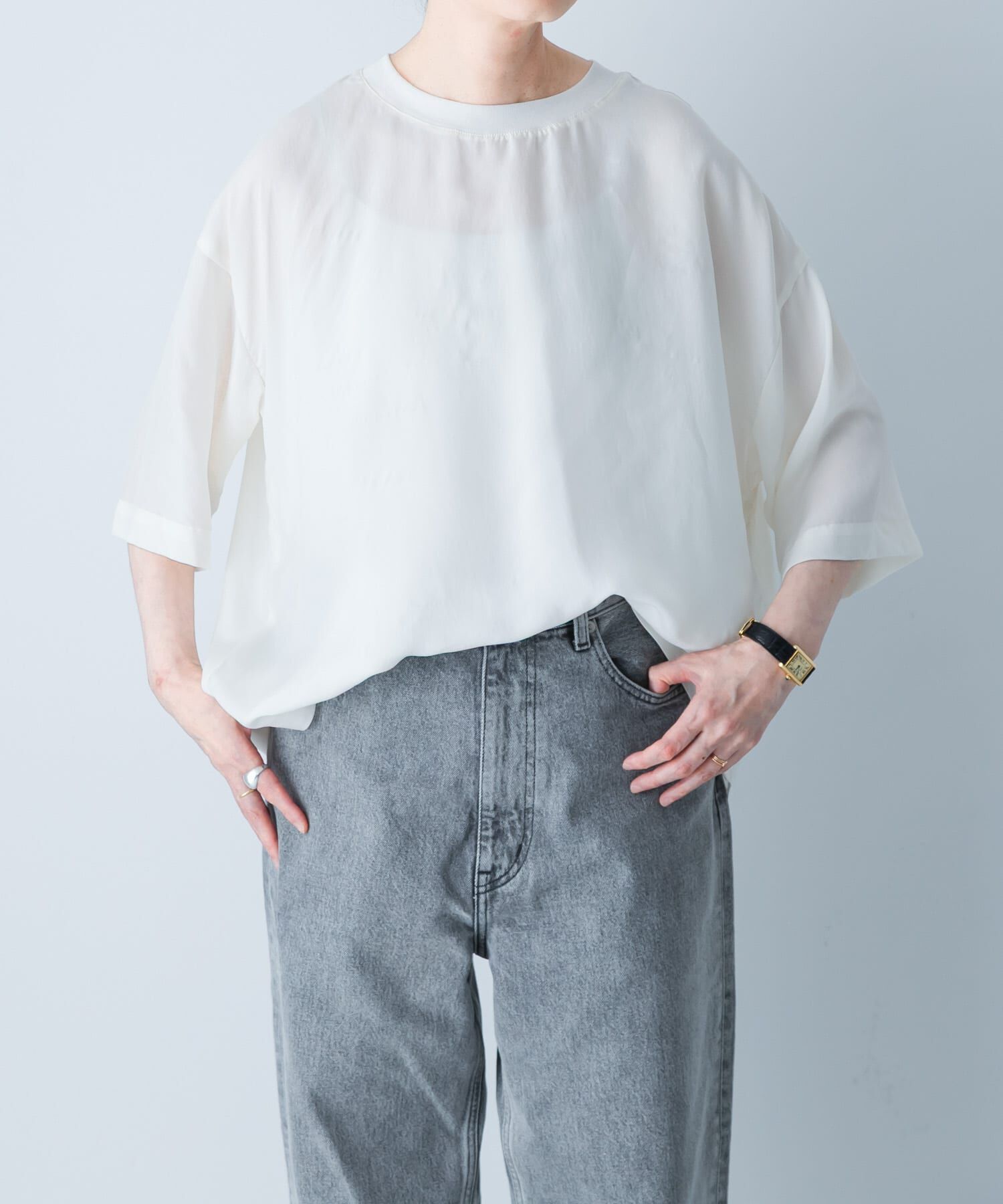 かぐれ「キュプラプルオーバー」|Tシャツ・カットソー|アイボリー