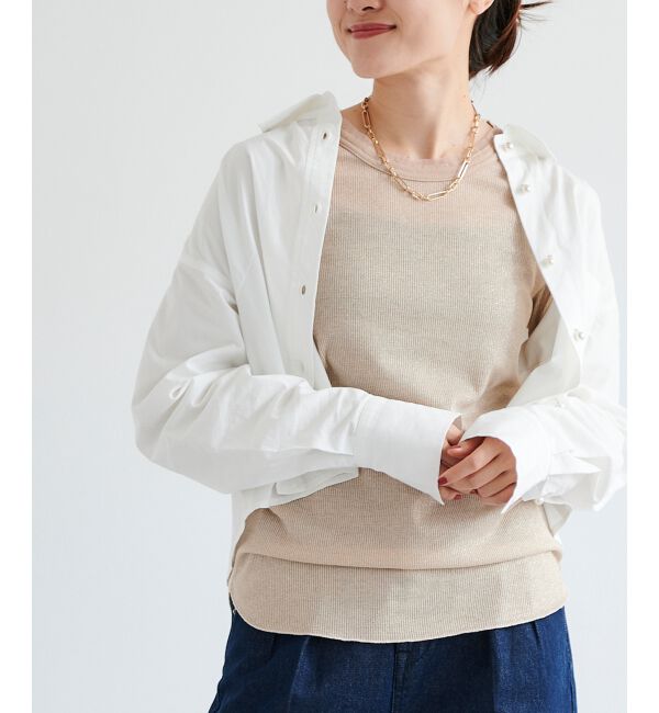 le.coeur blanc「ラメリブカットソー」|Tシャツ・カットソー|