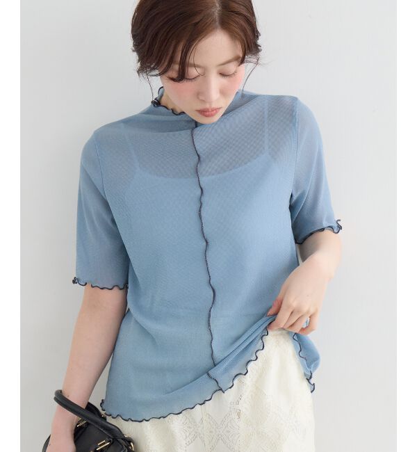  「《WEB限定アイテム》メロウシアーハイネックトップス」|Tシャツ・カットソー|