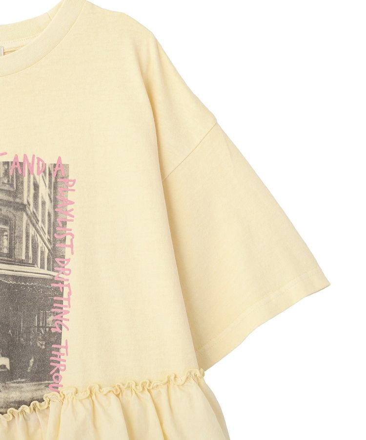 earth music&ecology「異素材ドッキンググラフィックTシャツ」|Tシャツ・カットソー|
