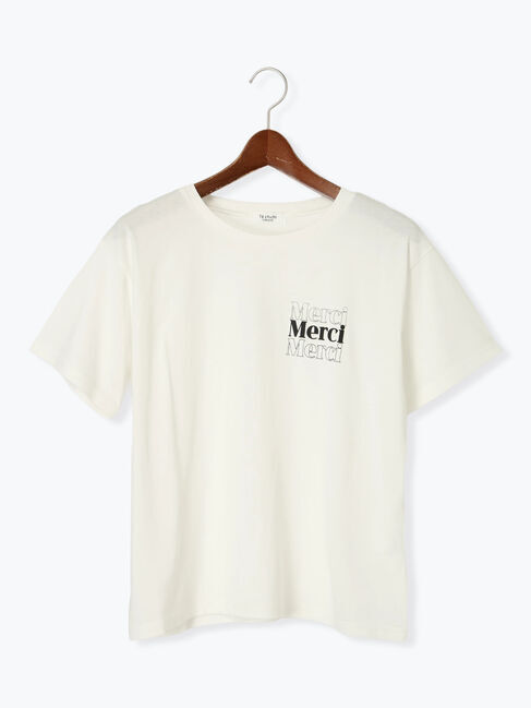 Te chichi TERRASSE「【接触冷感】ワンポイントロゴTシャツ」|Tシャツ・カットソー|オフホワイト
