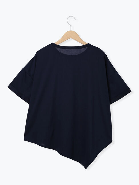 Samansa Mos2「アシンメトリーリンガーTシャツ」|Tシャツ・カットソー|