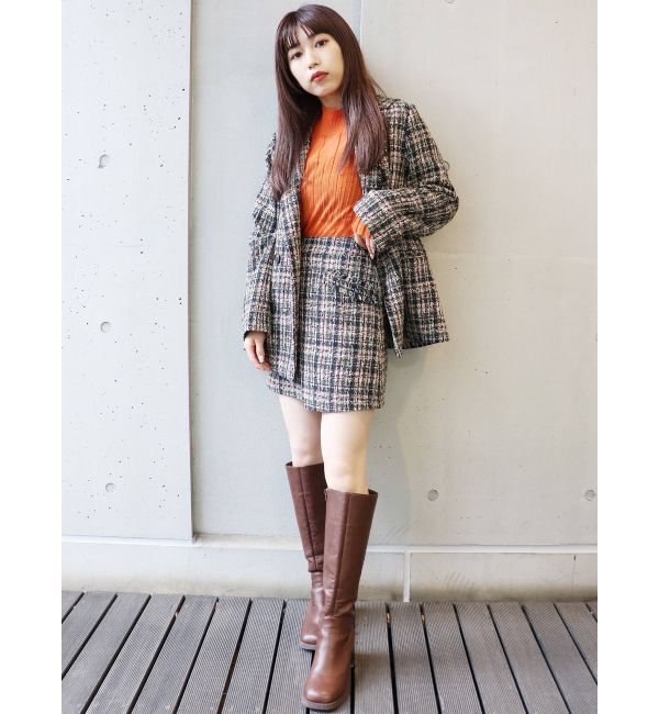 MURUA「ツイードラップミニスカート【セットアップ着用可】」|スカート|