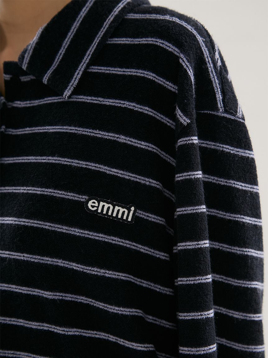 emmi atelier「emmiロゴパイルポロトップス【セットアップ対応】」|ポロシャツ|