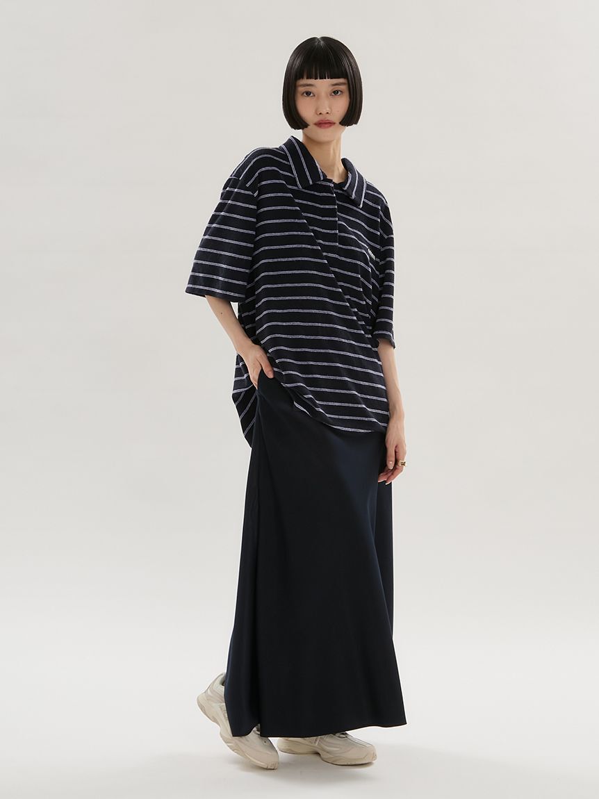 emmi atelier「emmiロゴパイルポロトップス【セットアップ対応】」|ポロシャツ|