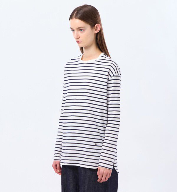 MACKINTOSH PHILOSOPHY「ラウンドヘムシルケットボーダーカットソー」|Tシャツ・カットソー|