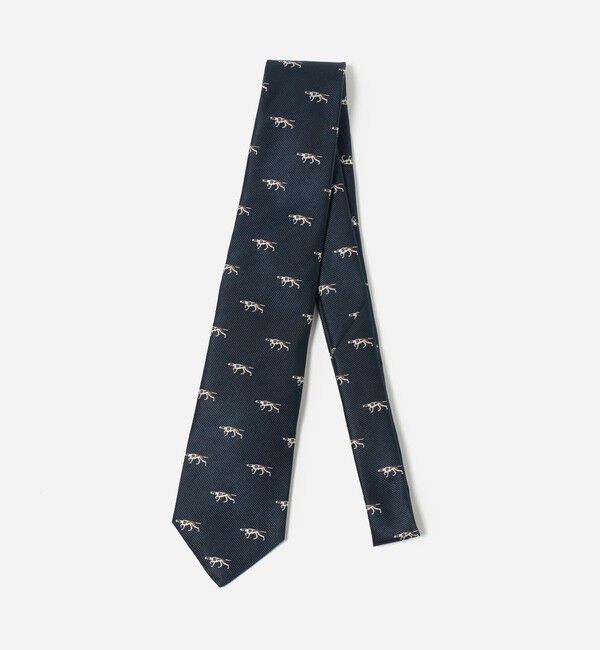 UNITED ARROWS green label relaxing「GLR ジャパン タンゴ 8.0cm モチーフ2 犬柄 ネクタイ」|ネクタイ・蝶ネクタイ|NAVY