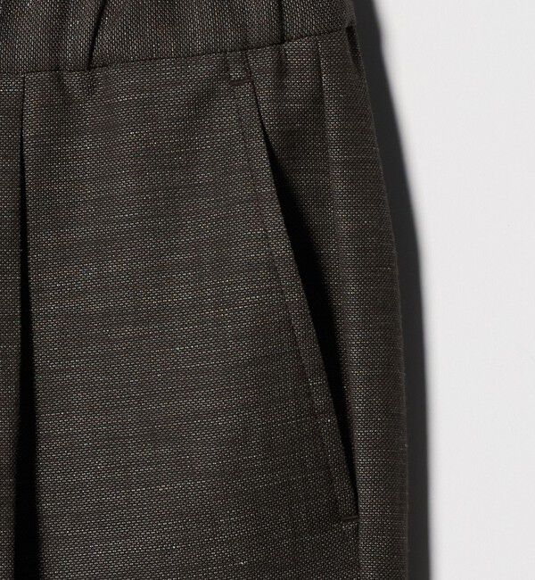 UNITED ARROWS green label relaxing「TW リネン デニムライク 01 ワイド 1プリーツ スラックス セットアップパンツ」|スラックス|
