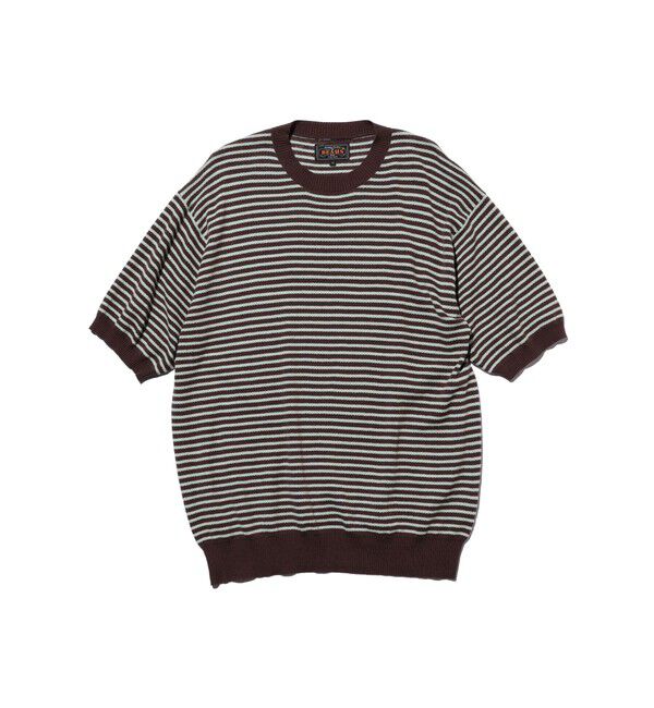 BEAMS PLUS「Knit Tee Dot Pattern Jacquard」|Tシャツ・カットソー|BROWN