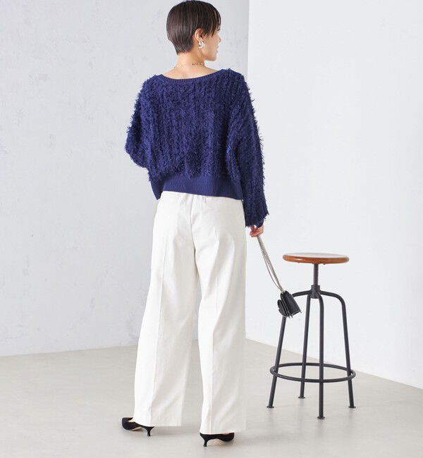 SHIPS for women「〈手洗い可能〉前後 2WAY ドルマン フリンジ プルオーバー 24SS ◇」|ニット・セーター|