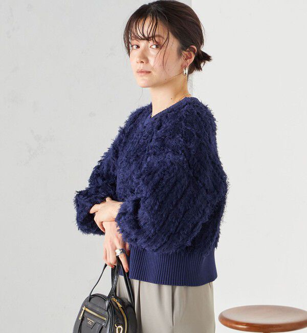SHIPS for women「〈手洗い可能〉前後 2WAY ドルマン フリンジ プルオーバー 24SS ◇」|ニット・セーター|
