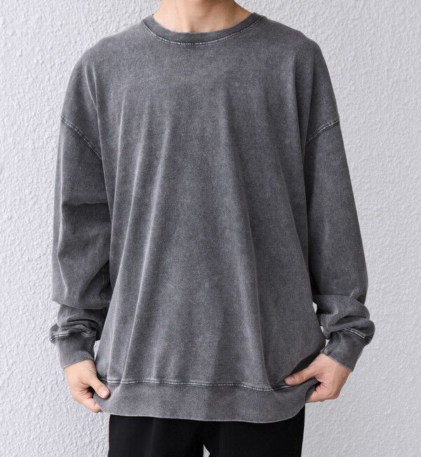 SHIPS any「ONEITA: ケミカルウォッシュ サイド ポケット リラックス Tシャツ(ロンT)」|Tシャツ・カットソー|
