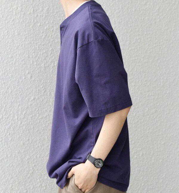 SHIPS any「SHIPS any:〈接触冷感/吸水速乾/UVカット/遮熱〉Raylock ヘンリーネック Tシャツ◆」|Tシャツ・カットソー|