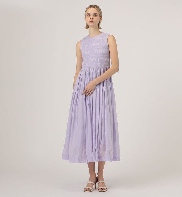 TOMORROWLAND BUYING WEAR「ne Quittez pas COTTON VOILE SHIRRING ドレス」|ワンピース|