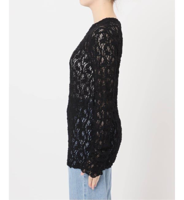 IENA「《WEB限定/追加5》Flowerストレッチレースプルオーバー」|Tシャツ・カットソー|
