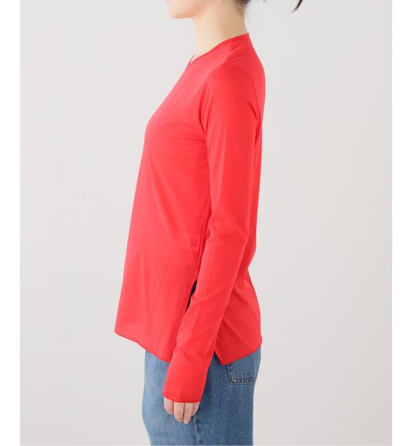 IENA「GGG/ジージージー Side Slit Crew Neck Long Sleeve T Tシャツ 02-01-1854」|Tシャツ・カットソー|