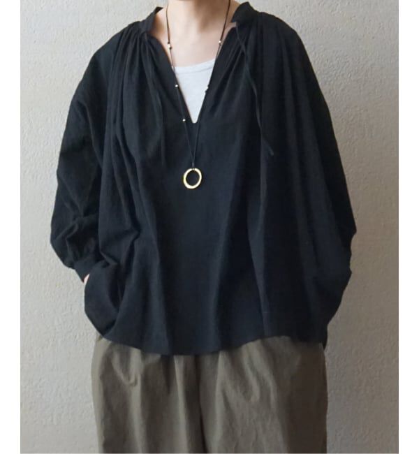 journal standard luxe「ローンギャザーブラウス」|シャツ・ブラウス|ブラック