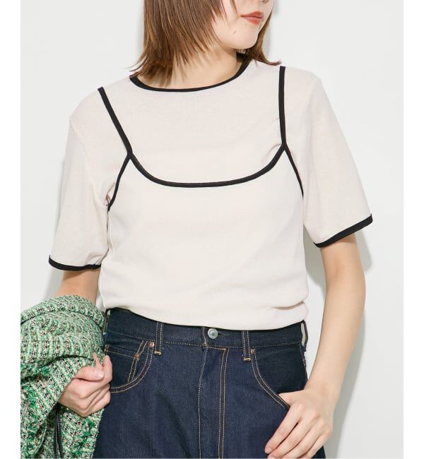 journal standard L'essage「DRY RIB セットアップトリム」|Tシャツ・カットソー|ナチュラル
