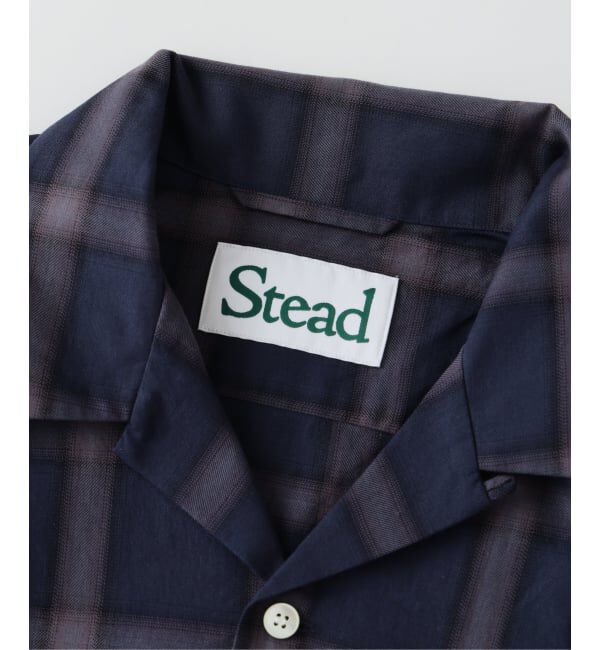 J.S.Homestead「Stead / コットン ツイル オンブレ 半袖 チェック シャツ」|シャツ・ブラウス|