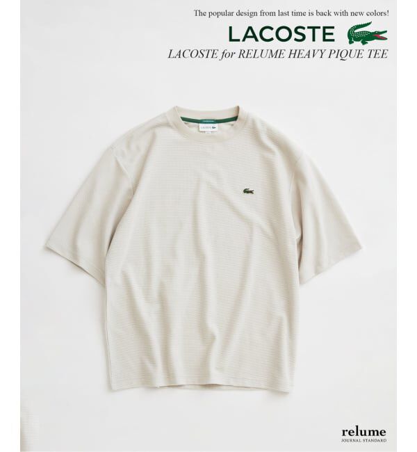 JOURNAL STANDARD relume「LACOSTE / ラコステ 別注ヘビーピケ Tシャツ」|Tシャツ・カットソー|グレーA