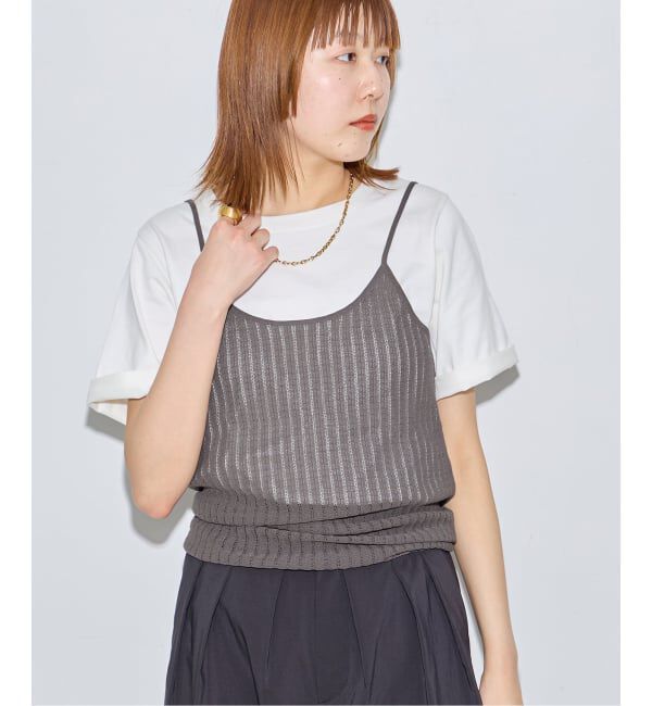 journal standard L'essage「LACYジャガードニットキャミソール」|キャミソール|