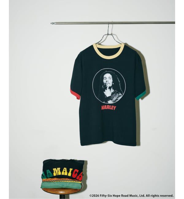 JOURNAL STANDARD「《予約》Bob Marley / ボブ・マーリー プリント Tシャツ」|Tシャツ・カットソー|ブラック B
