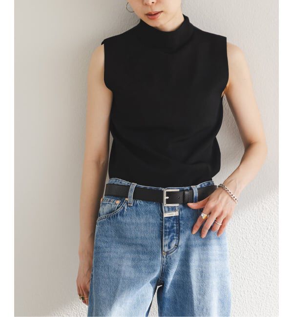 NOBLE「《追加》【洗える】ボトルネックスリーブレスニット」|ニット・セーター|