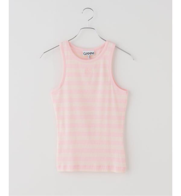 U by SPICK&SPAN「GANNI / ガニー Soft Cotton Rib Tank Top」|タンクトップ|ピンク