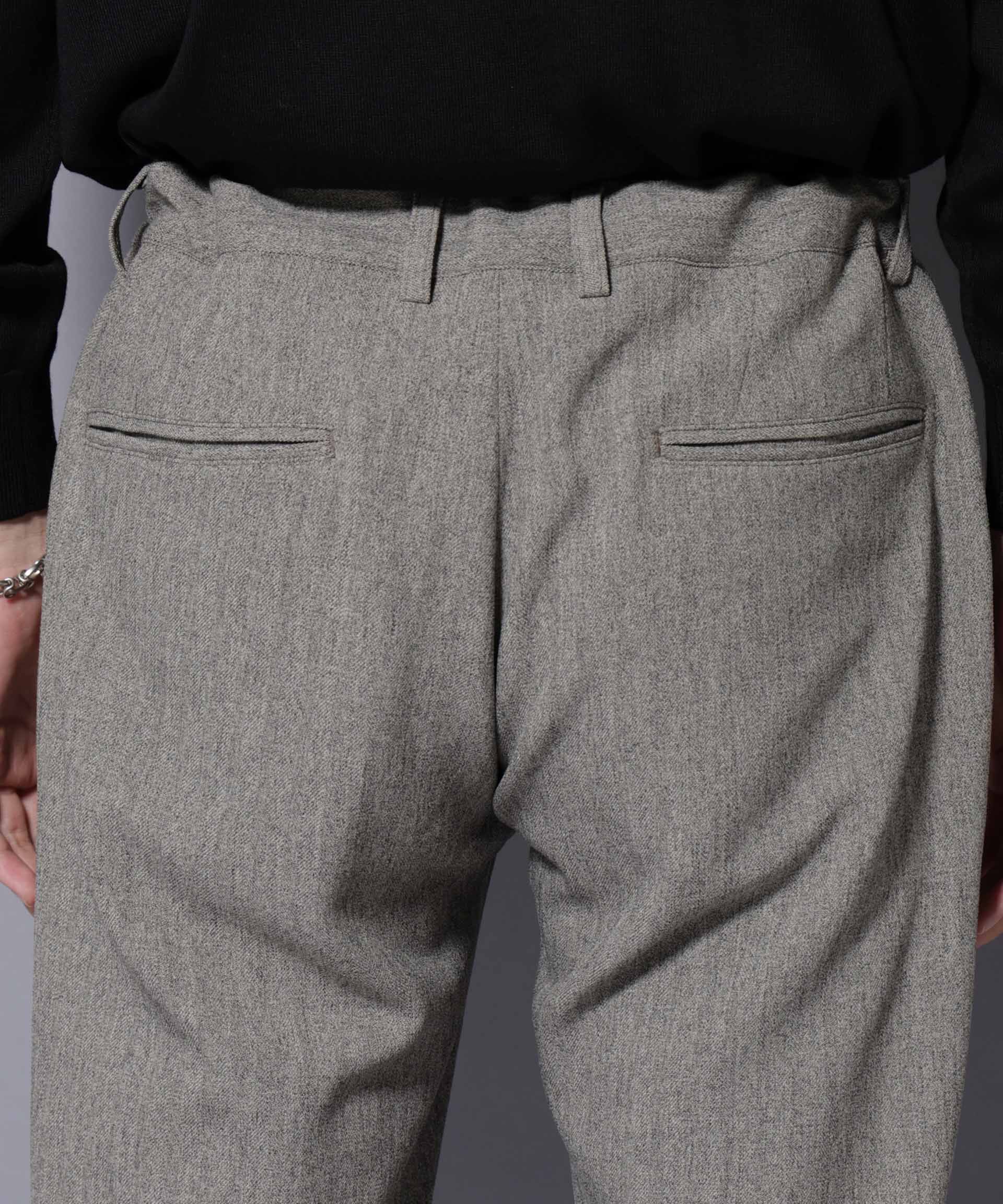 nano･universe「｢N TROUSERS BASIC｣ 洗えるMIXツイードストレッチパンツ(セットアップ可)」|スーツ|